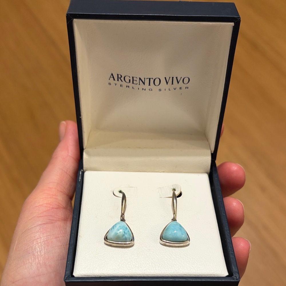 Argento Vivo Silver Earrings with Turquoise Accents